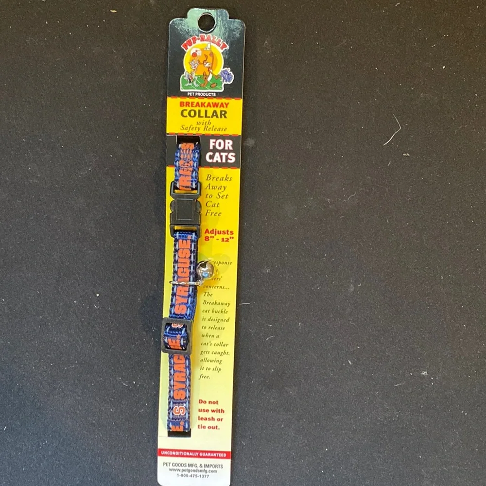 NEW - Syracuse Breakaway Cat Collar